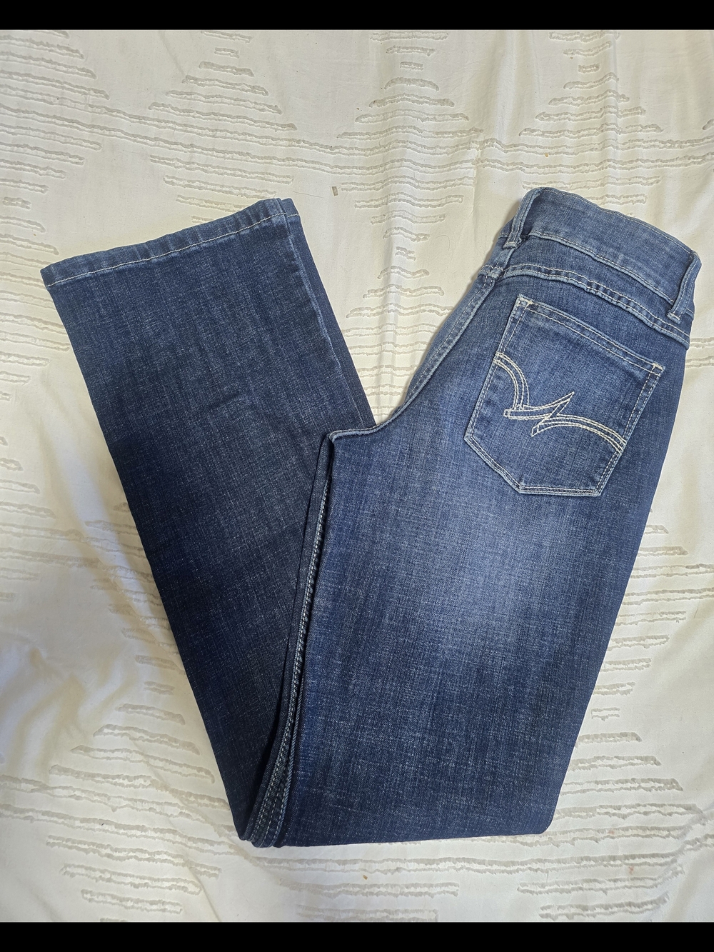 Wrangler Boot Cut Jeans Women's Size 5x32 Dark Wash Stretch Denim Western